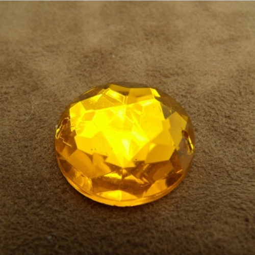 Strass rond jaune,25 mm,vendu à la pièce