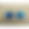 Strass rond bleu foncé,15 mm, vendu par 10 pièces