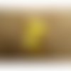 Strass lune jaune,16 mm,vendu par 10 pièces