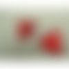 Strass triangle rouge, 24 mm, vendu par 10 pièces