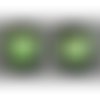 Strass rectangulaire vert, 40mm x 30mm,vendu à la piéce