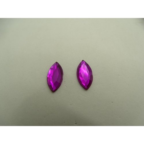 Strass ovale violet ,15 mmx 8 mm, vendu par 10 pièces