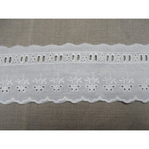 Broderie anglaise coton blanche,5,5 cm