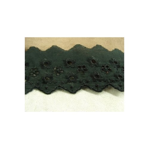 Broderie anglaise coton noire,.5 cm