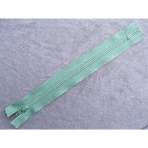 Fermeture a glissière vert jade,18 cm