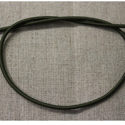 Elastique rond elasthanne vert kaki ,3 mm