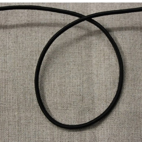 Élastique rond elasthanne noir ,3  mm