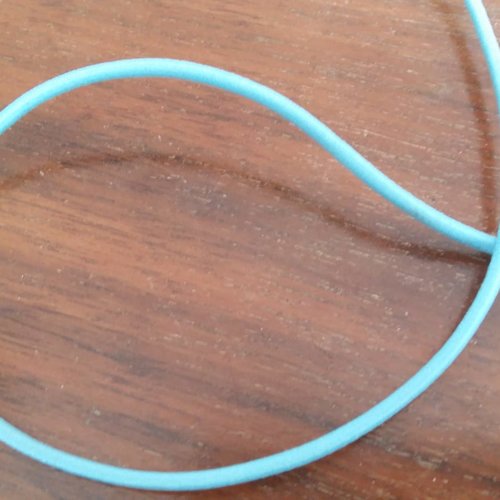 Elastique rond elasthanne bleu ciel , 3 mm