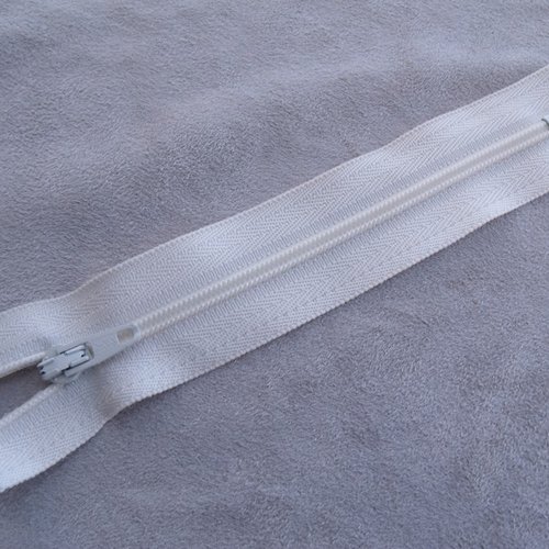 Fermeture a glissière blanc cassée ,12 cm