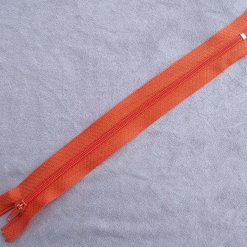 Fermeture a glissière orange,20 cm