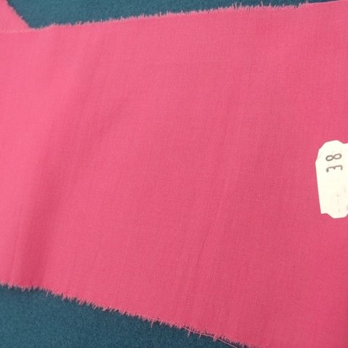 Tissu coton uni fuschia belle qualité,150 cm
