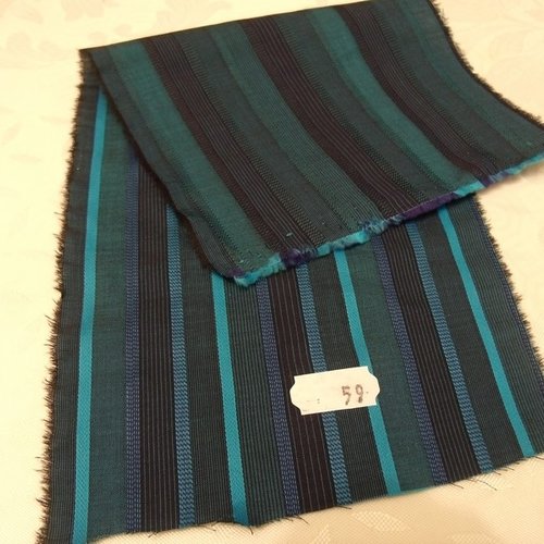Tissu coton uni à raillure noir et vert ,150 cm