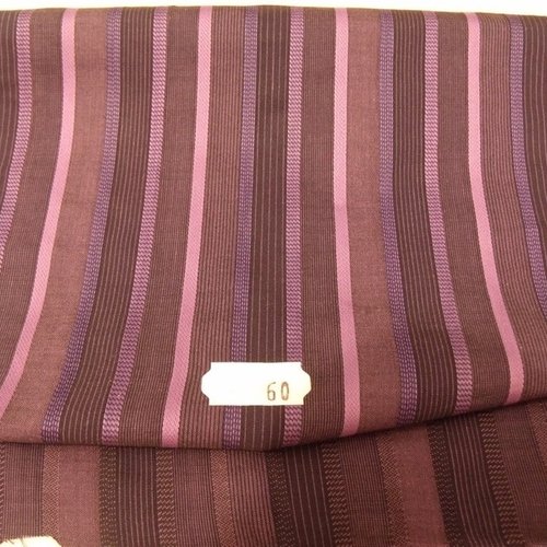 Tissu coton uni à raillure violet et parme 150 cm