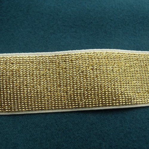 Ruban elastique doré,30 mm