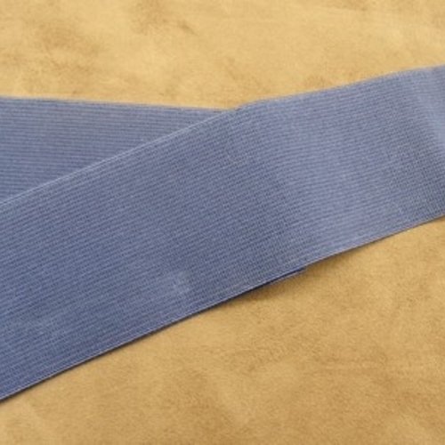 Ruban élastique élasthanne ferme bleu,60 mm