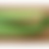 Ruban gros grain vert avec bande velours centrale, 2 cm