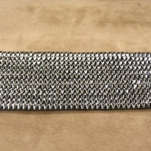 Ruban paillette scintillante  stretch ,6 cm, base noir argent