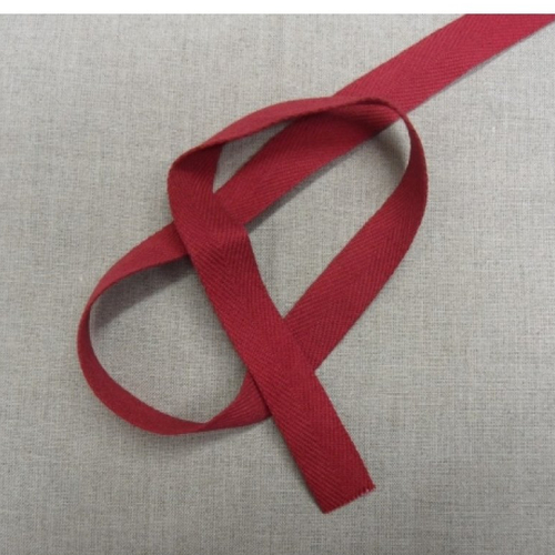 Ruban sergé coton rouge ,2 cm