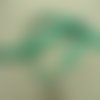 Ruban passepoil polyester bicolore vert et blanc ,1.2 cm