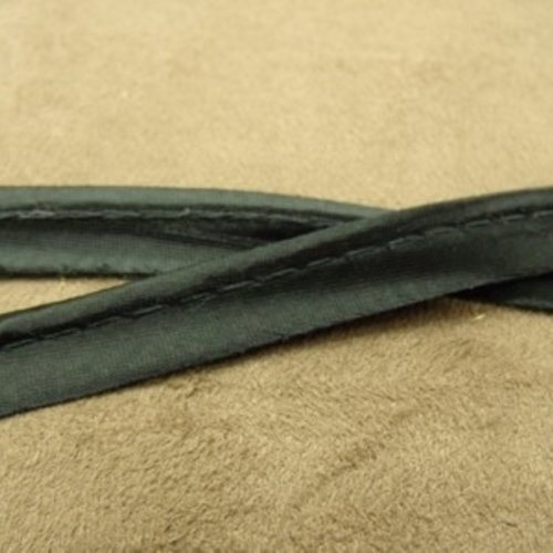 Ruban / biais passepoil satin noir ,1 cm