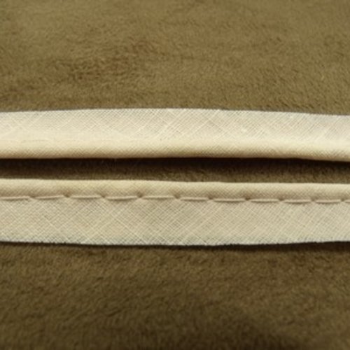 Ruban / biais passepoil coton saumon,1 cm