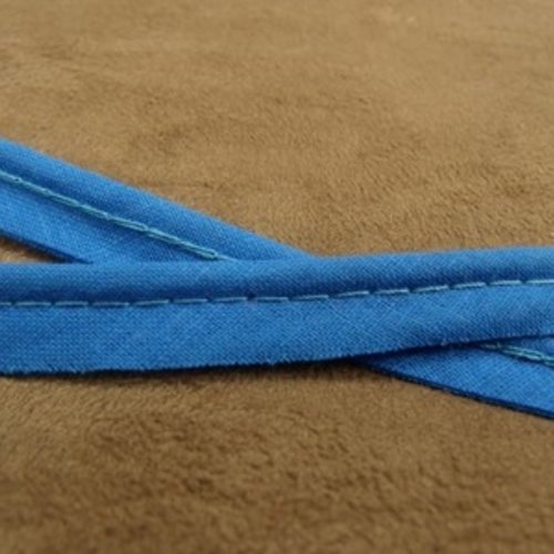 Ruban / biais passepoil coton bleu roi,1 cm