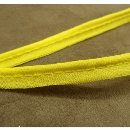 Ruban / biais passepoil coton jaune citron,1 cm