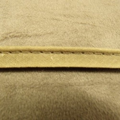 Ruban / biais passepoil coton moka,1 cm
