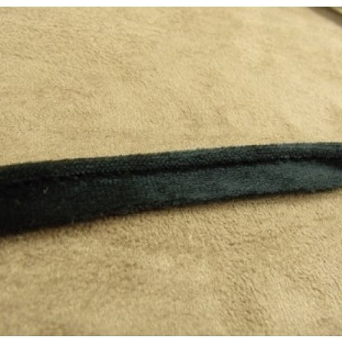 Ruban / biais passepoil velours noir,1 cm