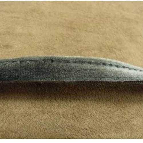 Ruban / biais passepoil velours gris,1 cm