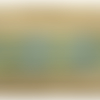 Ruban simili cuir / skai vert foncé & or avec chainette, 5 cm,très souple