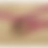 Ruban simili cuir/ avec skai façon lezard rose,1.5 cm