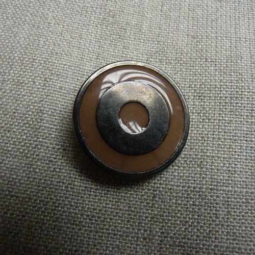 Bouton à queue métal marron,22 mm,de belle qualité