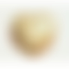 Bouton à queue acrylique doré motif coeur,de belle qualité,25 mm
