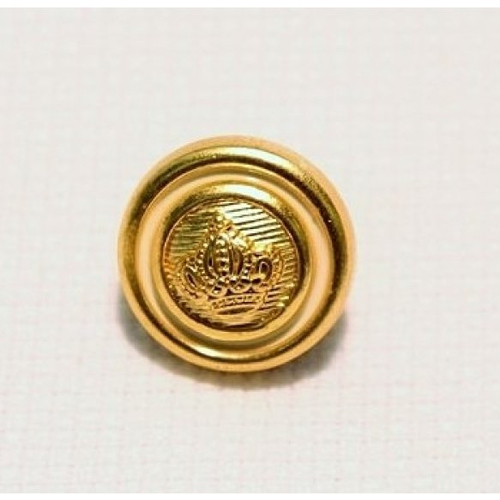 Bouton à queue acrylique doré sur fond blanc,de belle qualité,16 mm