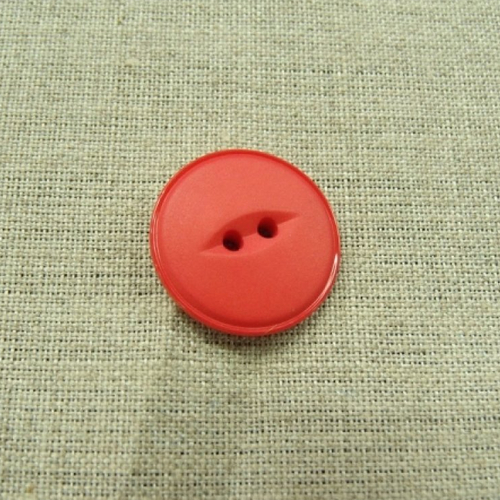 Bouton acrylique rouge à 2 trous,de belle qualité,22 mm