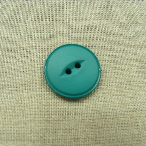 Bouton acrylique a 2 trous vert, de belle qualité,22 mm