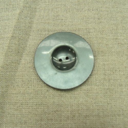 Bouton acrylique gris,36 mm, de belle qualité