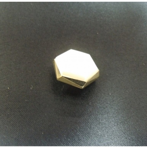Bouton hexagonale acrylique à queue crème, de belle qualité,15 mm
