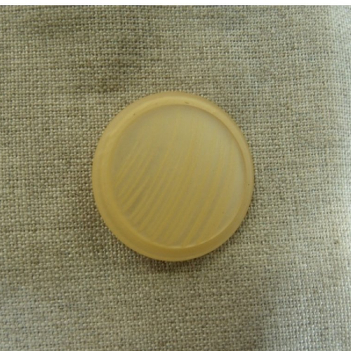 Bouton acrylique strié nacré, à queue,de belle qualité,28 mm
