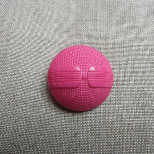Bouton acrylique rose, à queue, 28 mm, de belle qualité