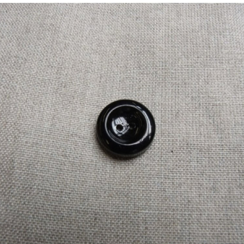 Bouton acrylique à 2 trous noir,de belle qualité,18 mm