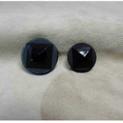 Bouton pyramide acrylique noir,de belle qualité,19 mm