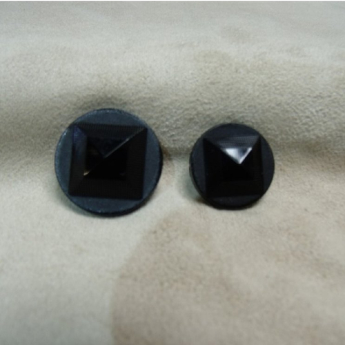 Bouton pyramide acrylique noir,de belle qualité,24 mm