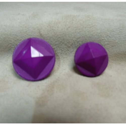 Bouton pyramide acrylique violet,de belle qualité,24 mm