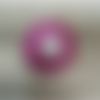 Bouton bicolore rose & blanc,18 mm