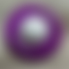 Bouton acrylique bicolore violet & blanc,de belle qualité,23 mm
