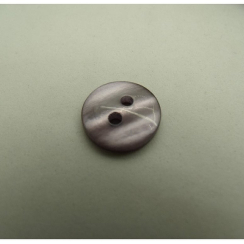 Bouton acrylique parme à 2 trous, 12 mm, de belle qualité ,vendu par 6