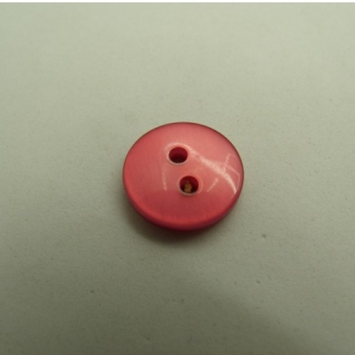 Bouton acrylique rose indien à 2 trous, 14 mm,vendu par 6
