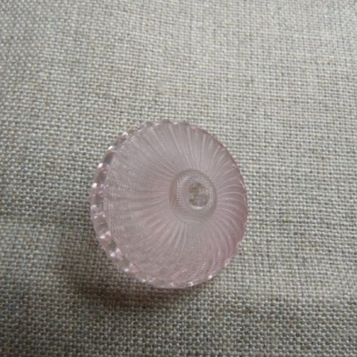 Bouton acrylique à queue rose transparent,23 mm, de belle qualité